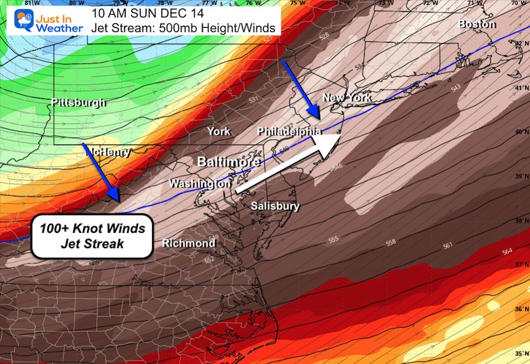 December 12 weather storm jet steam forecast Sunday 9 AM