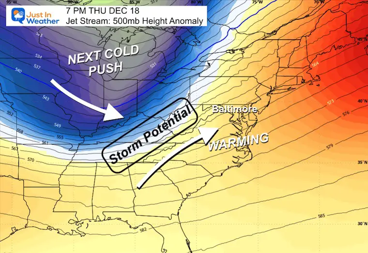 December 12 weather jet stream forecast Thursday