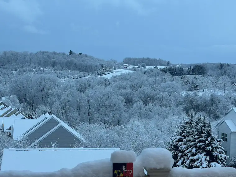 December 14 weather morning sunrise snow photo 1