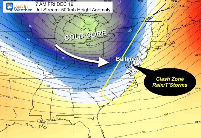 December 15 weather forecast jet stream Friday morning