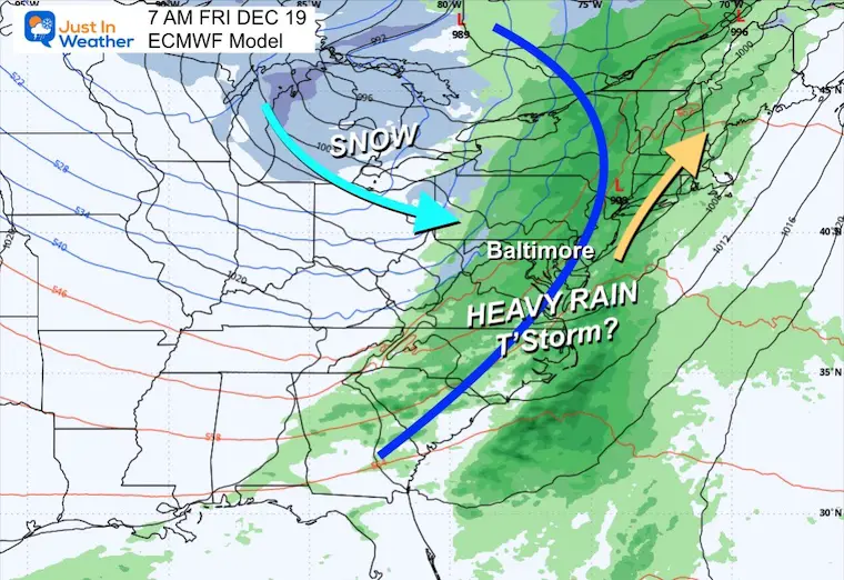 December 15 weather storm forecast Friday morning