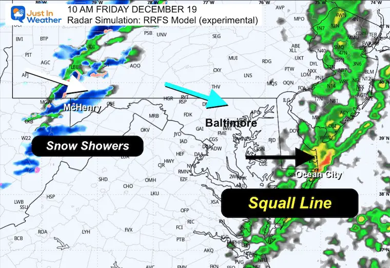 December 17 weather rain radar Friday morning 10 AM