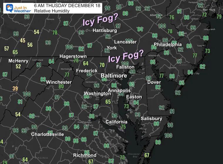 December 18 weather relative humidity