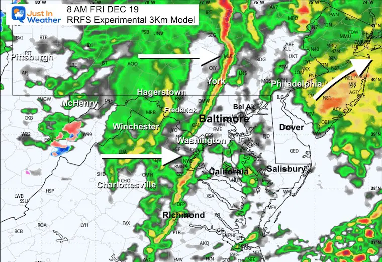 December 18 weather storm radar Friday morning 8 am