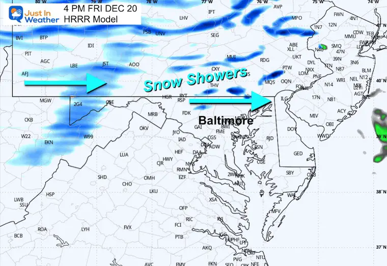 December 18 weather Friday afternoon radar simulation