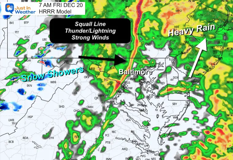December 18 weather storm radar Friday morning