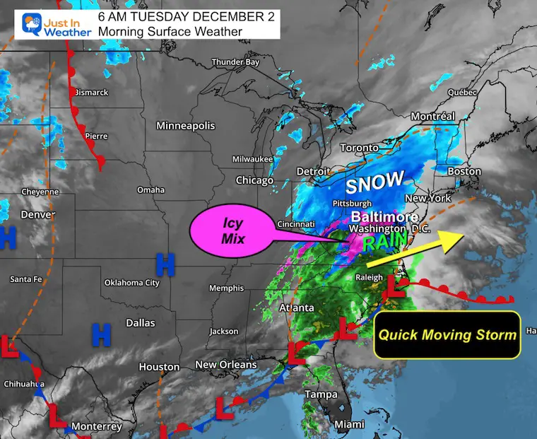 December 2 weather snow storm map morning