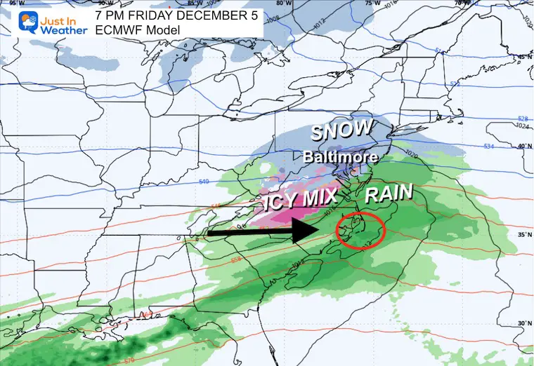 December 2 weather Friday Night