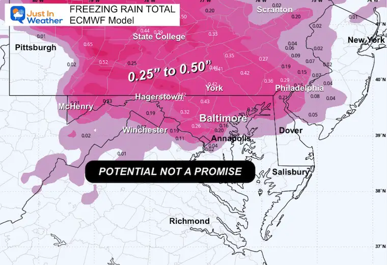 December 24 weather freezing rain ice total forecast