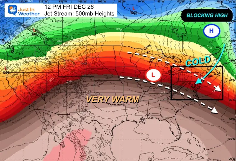 December 24 weather jet stream Friday winter storm