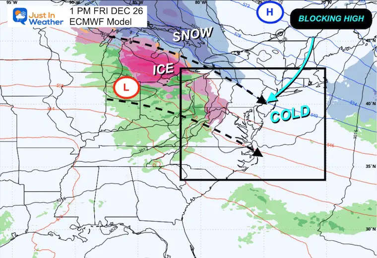 December 24 weather winter storm Friday afternoon