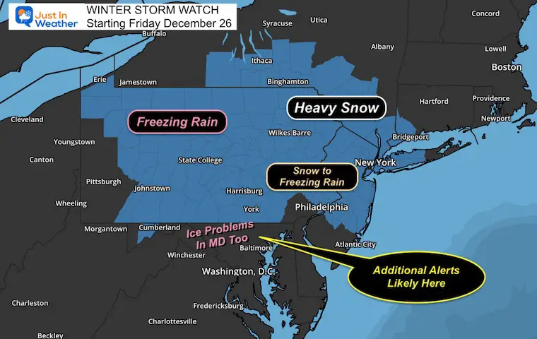 December 24 Winter Storm Watch Friday