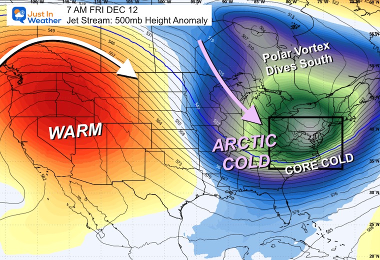 December 3 weather forecast Polar Vortex Jet Stream Next Friday