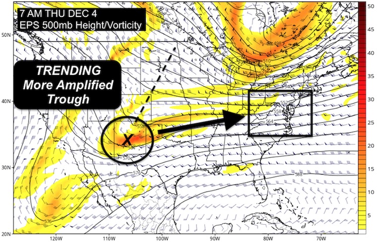 December 3 jet stream storm Thursday
