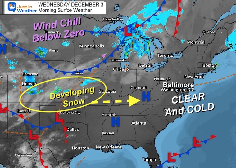 December 3 weather Friday morning