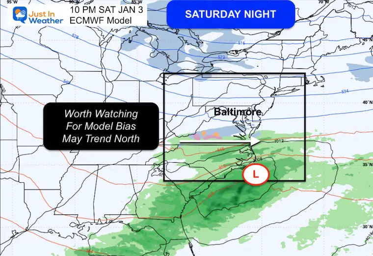 December 31 weather weekend snow