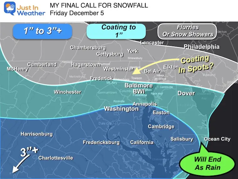 December 5 My final Call For Snowfall