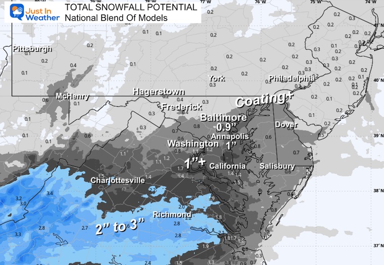 December 4 snow forecast National Blend Of Models