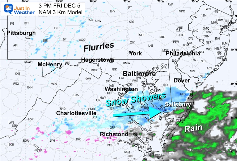 December 4 weather snow radar Friday afternoon