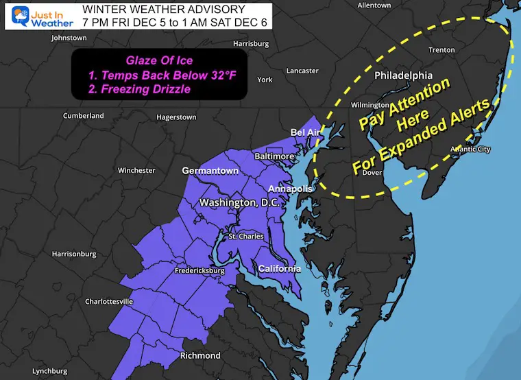 December 5 Winter Weather Advisory Friday Night