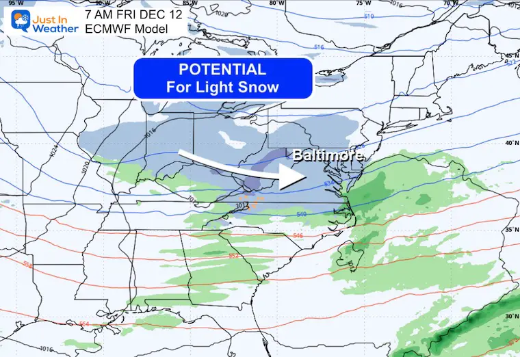 December 6 weather snow next Friday