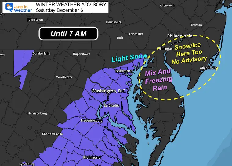 December 6 Winter Weather Advisory