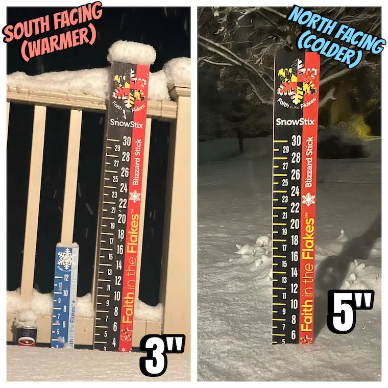 December 14 snow measuring