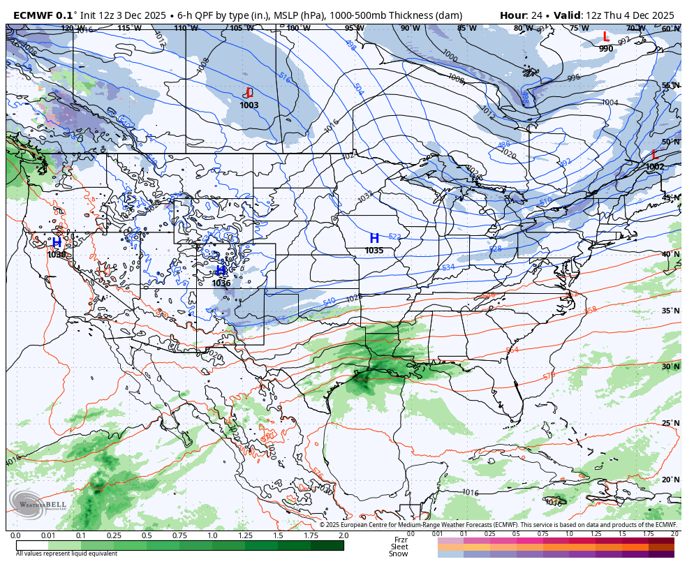 December 3 weather snow storm forecast USA