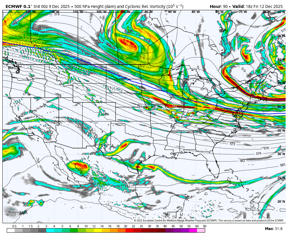 December 9 weather forecast jet steam vorticity