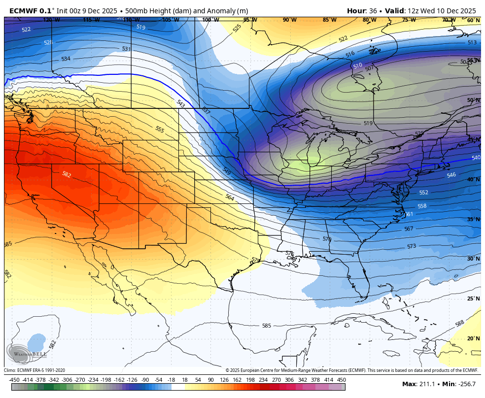 December 9 weather forecast jet steam Polar Vortex