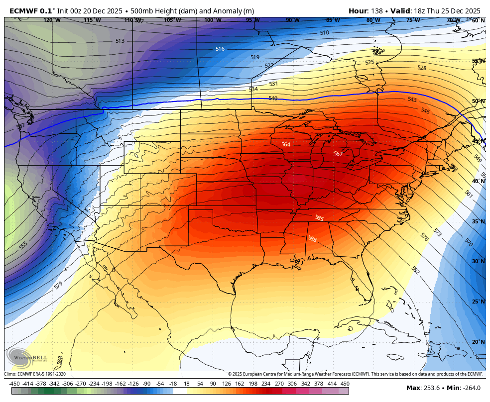 December 20 weather jet stream USA