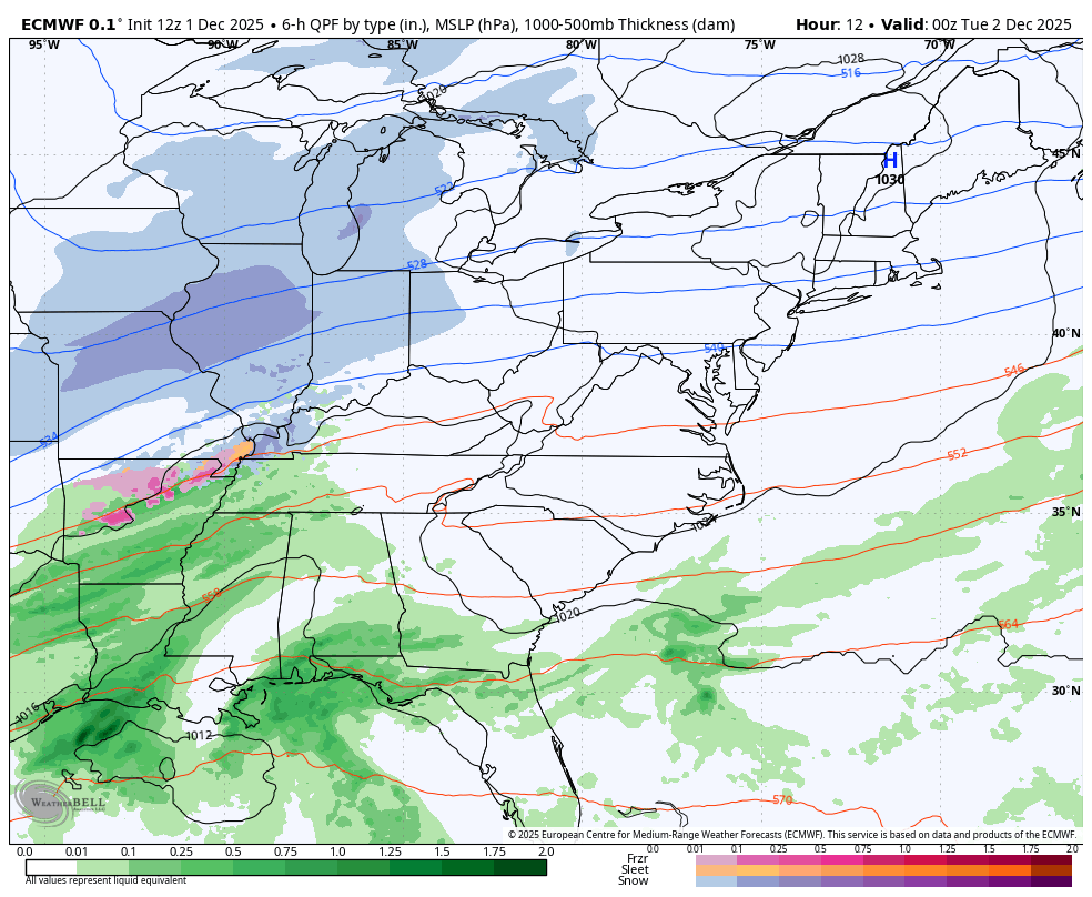 December 1 weather forecast snow storm Tuesday