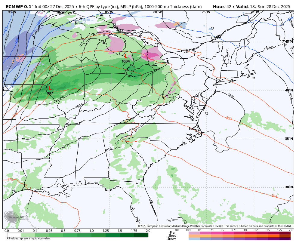 December 27 weather rain storm then cold forecast