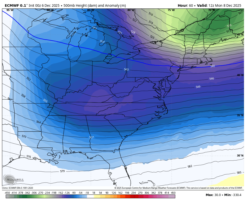 December 6 weather jet stream Next Week