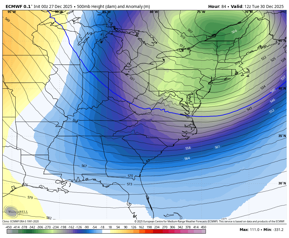 December 27 weather jet stream forecast
