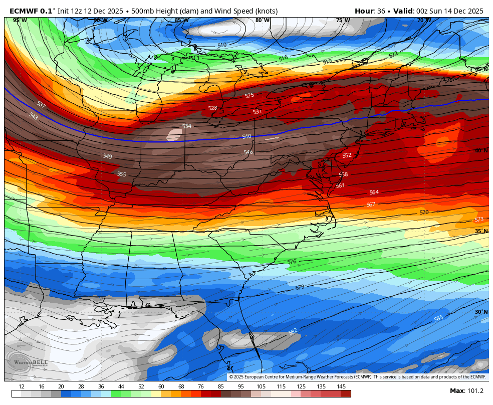 December 12 weather storm jet steam forecast