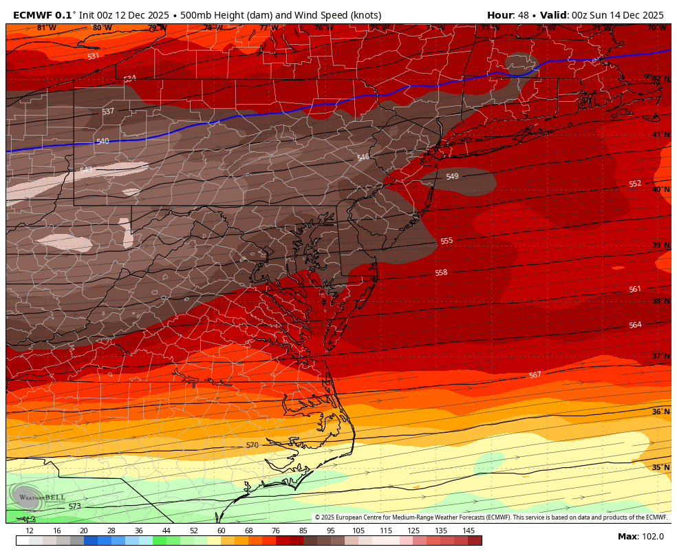 December 12 weather jet stream Early Sunday