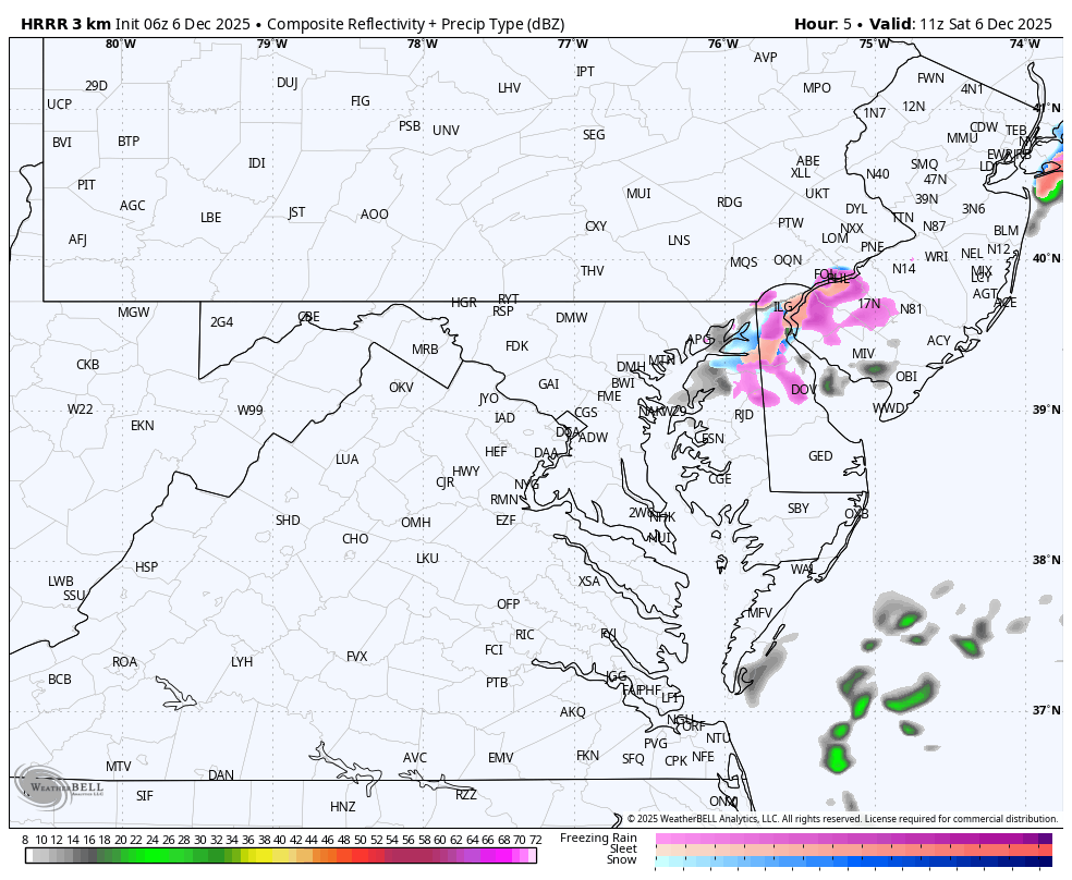 December 6 weather radar forecast snow ice