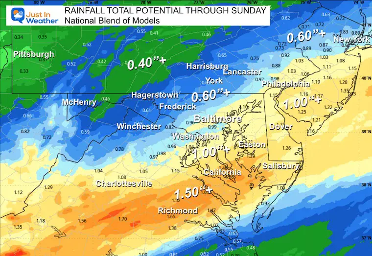 January 9 weather rain total forecast