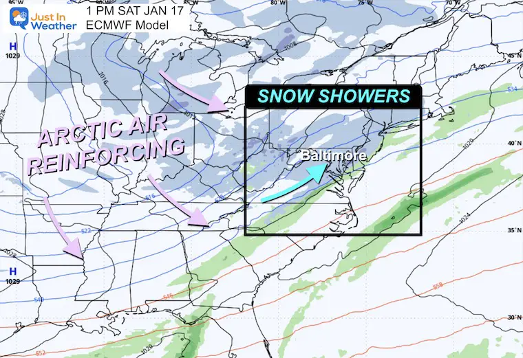 January 14 storm forecast snow Saturday