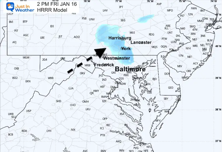 January 15 weather forecast snow Friday
