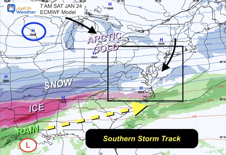 January 19 weather forecast winter storm snow Saturday morning