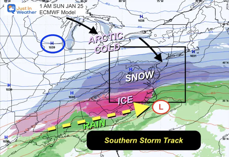 January 19 weather forecast winter storm snow Saturday overnight