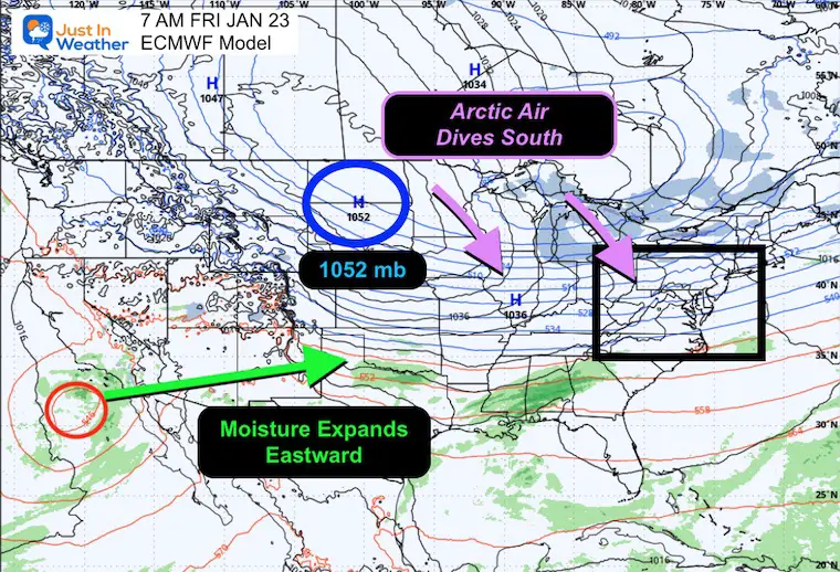 January 19 weather storm forecast set up Friday