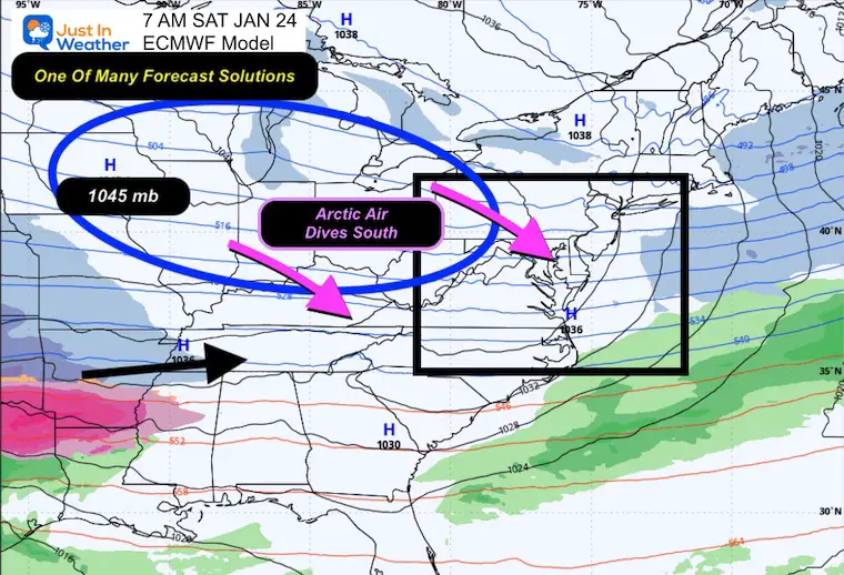 January 19 weather storm map snow ice Saturday morning