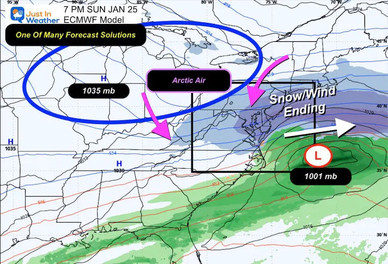 January 19 weather storm map snow ice Sunday night