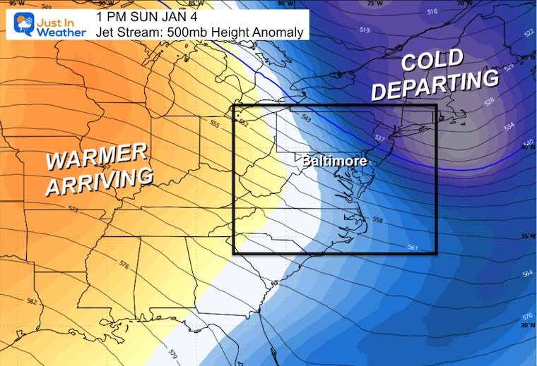 January 2 weather jet stream Sunday