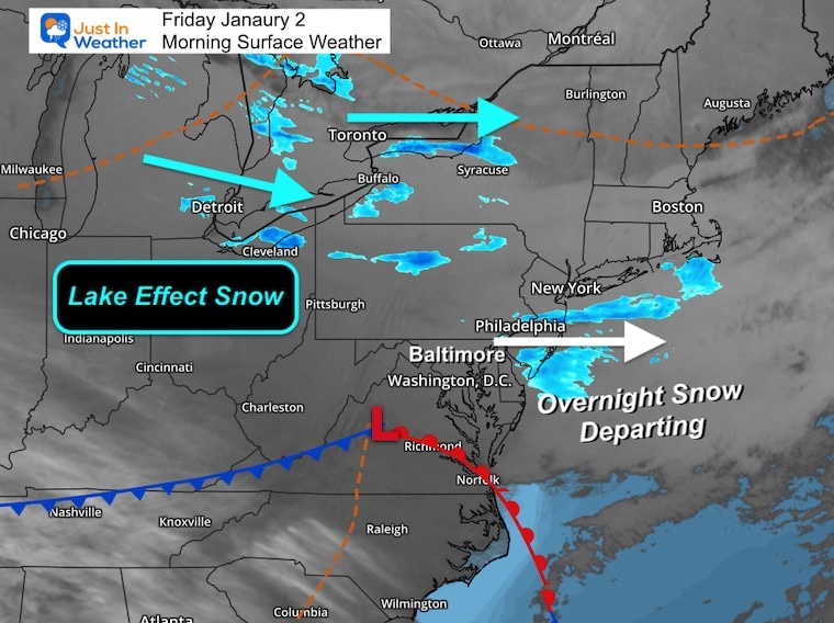 January 2 weather Friday morning