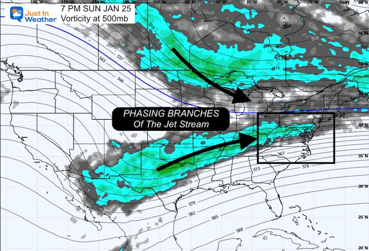 January 20 weather jet stream vorticity Sunday