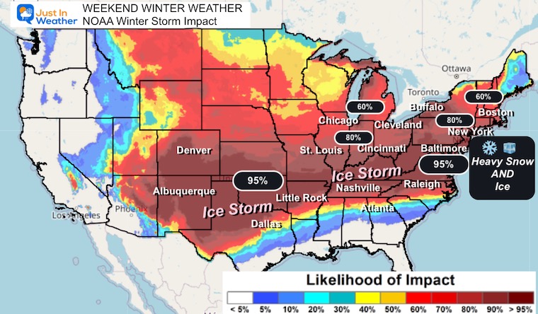 January 21 Winter Storm Impact Weekend USA